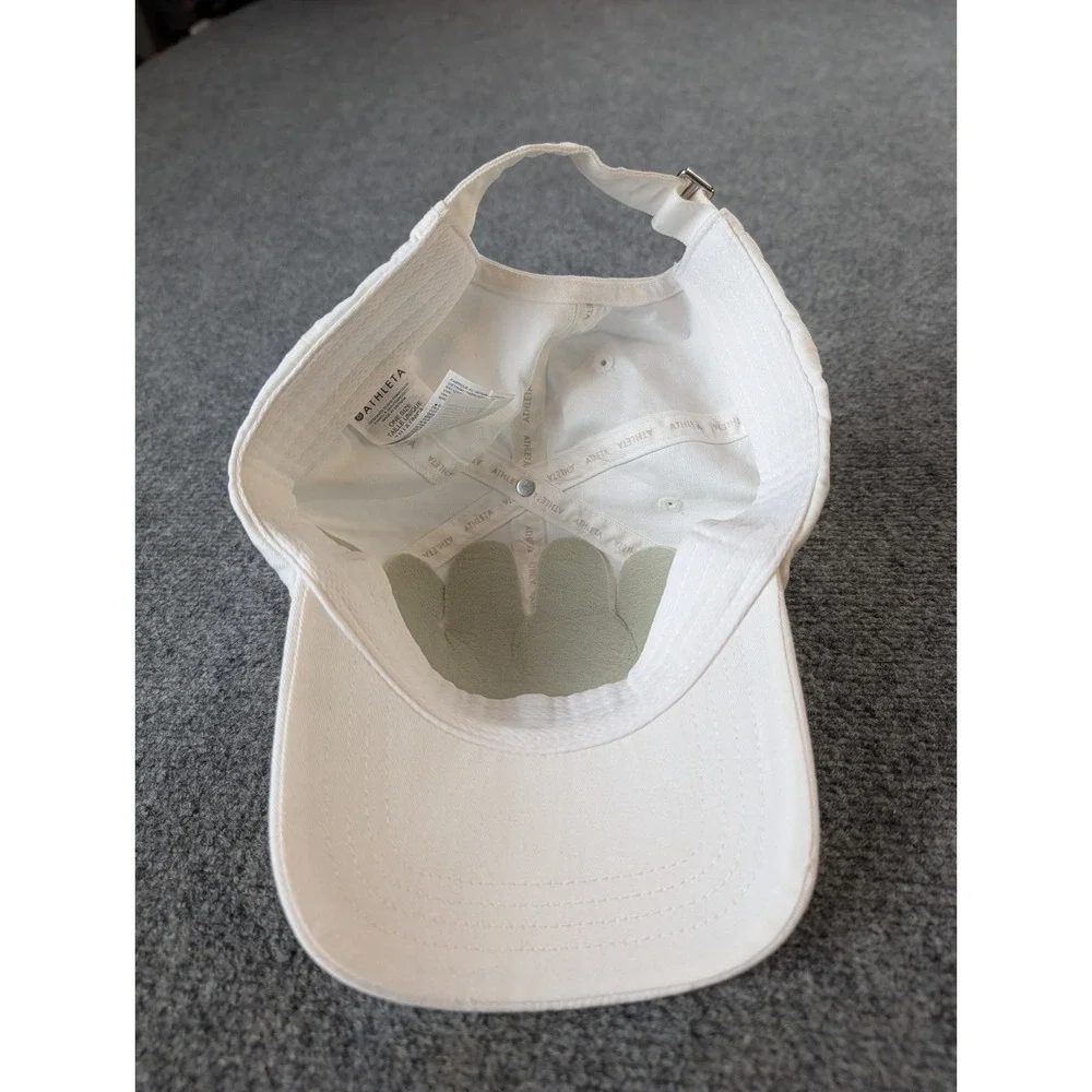 Athleta Power of She Hat White Cotton Everyday Cap Adjustable Strap New With Tag